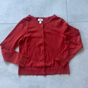 Reddish Orange Ann Taylor Loft Cardigan